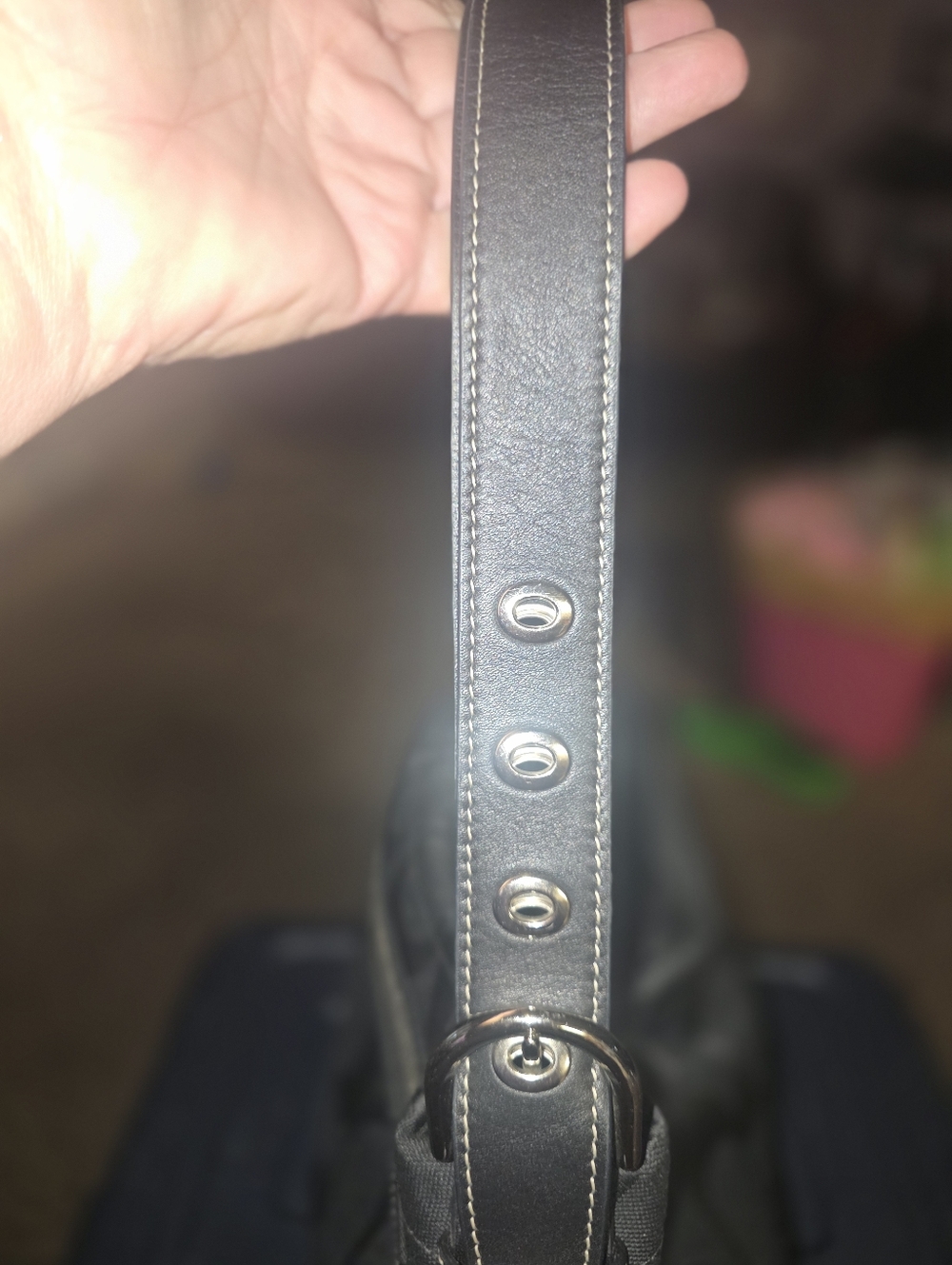 Coach Black Signature Soho Bag Or 24cm Bag with Leather Handles - Picture 9 of 13